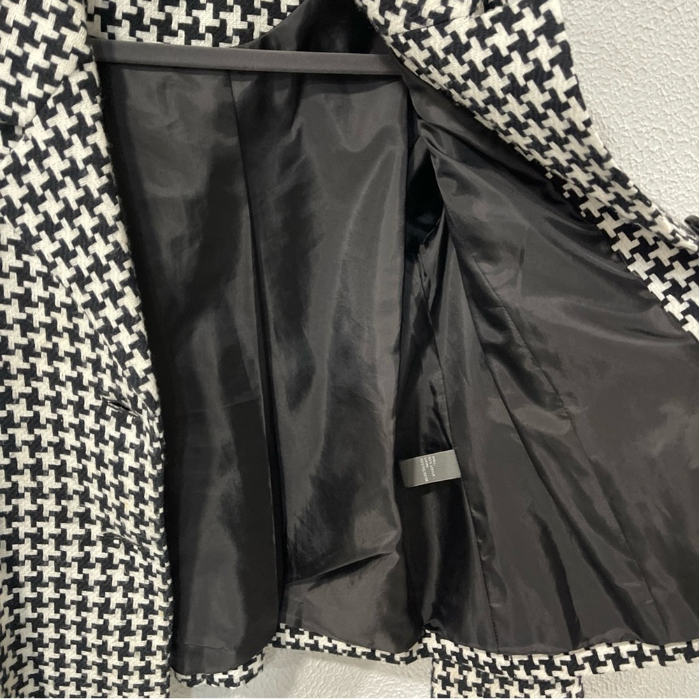 Josephine Blazer Jacket Womens Black / White Patterned  2 Button Front Size 6 - Picture 7 of 13
